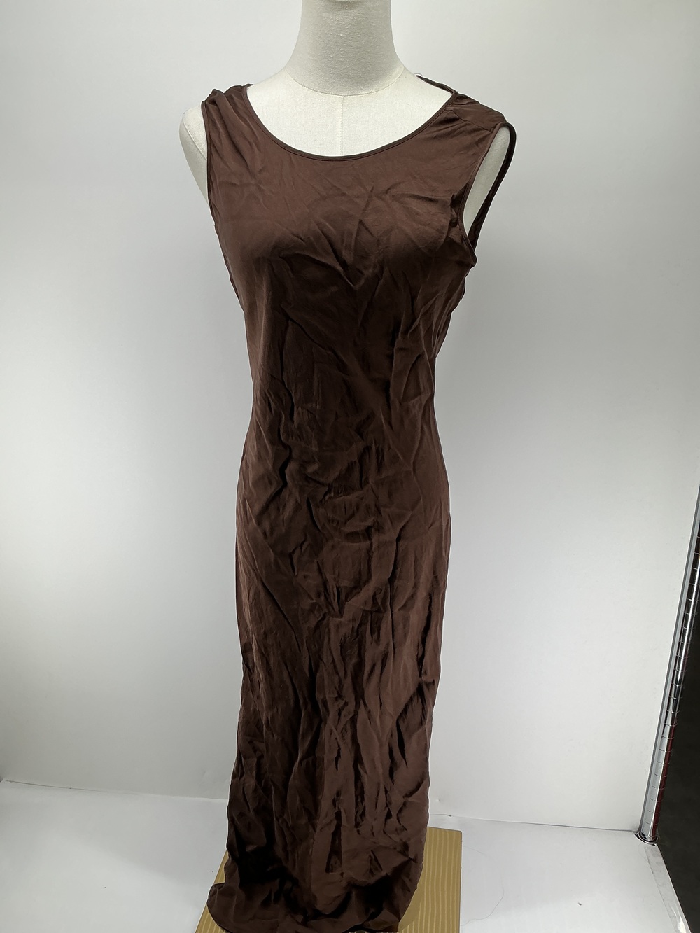 Washable Stretch Silk Tank Midi Dress